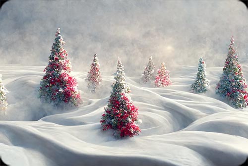 Enchanted Winter Forest - Festive Email Background Background