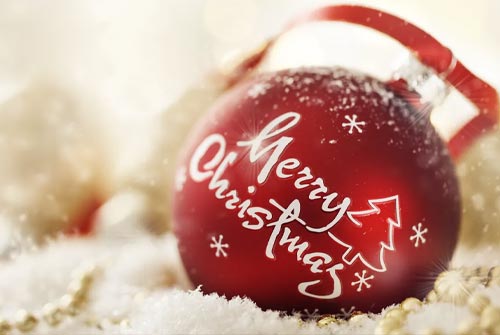 Merry Christmas Ornament - Festive Email Background Background