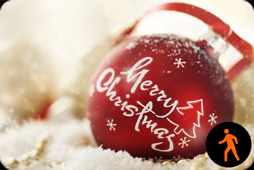 Animated: Merry Christmas Ornament - Festive Email Background Background