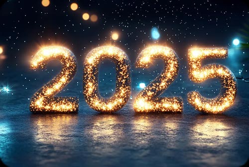 Sparkling 2025 Celebration - New Year Email Background Background