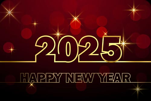 Golden Celebration 2025 - New Year Email Background Background